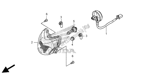 Tutte le parti per il Faro (eu) del Honda SH 300R 2013