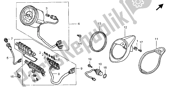 Todas las partes para Metro (kmh) de Honda VT 1100C3 1999