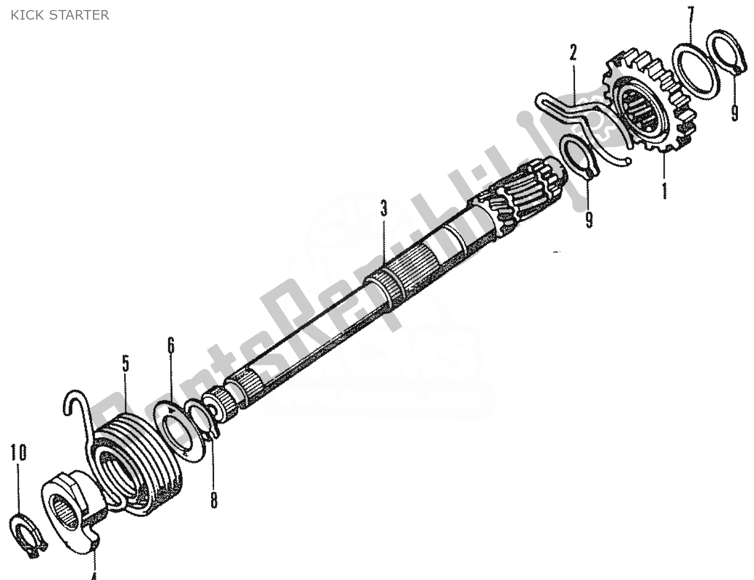 Todas las partes para Iniciador de Honda ST 70 DAX 1950 - 2023