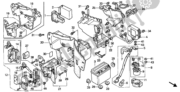 Todas as partes de Bateria do Honda VT 600C 1993