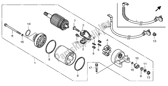 Todas las partes para Motor De Arranque de Honda VT 750C 2009