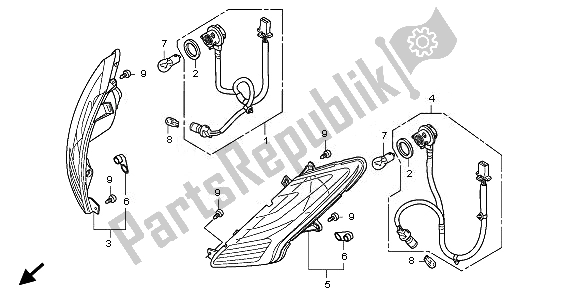 Todas as partes de Piscadela do Honda SH 150 2011