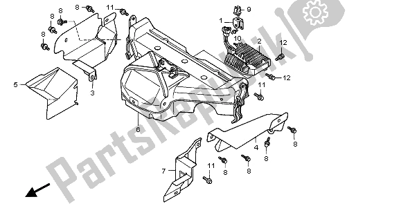 All parts for the Chamber Protector of the Honda GL 1500A 1995