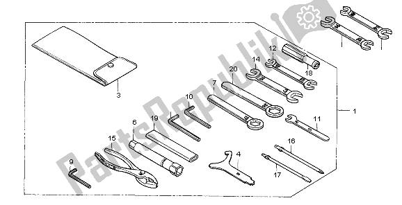 Tutte le parti per il Utensili del Honda VT 600C 1997