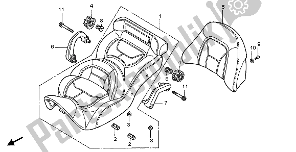 All parts for the Seat of the Honda GL 1800 2007