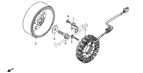 All parts for the Generator of the Honda CBR 900 RR 1992