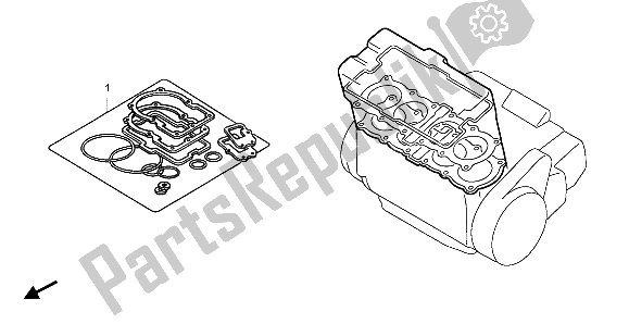 All parts for the Eop-1 Gasket Kit A of the Honda CBF 1000S 2007