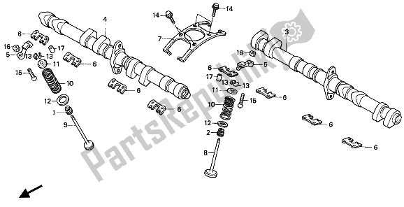 Tutte le parti per il Albero A Camme E Valvola del Honda CB 1000F 1994