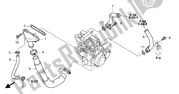 All parts for the Water Pipe of the Honda CB 1300F 2003