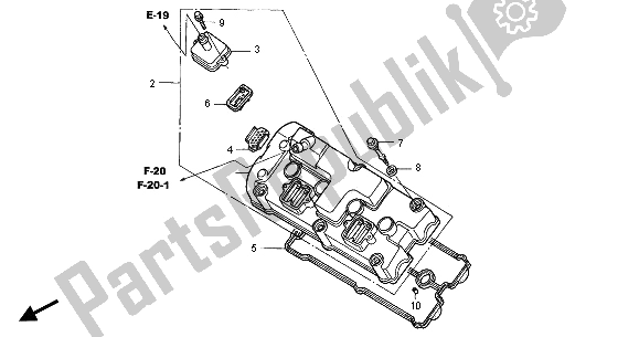 Todas las partes para Cubierta De Tapa De Cilindro de Honda CBR 1100 XX 2001