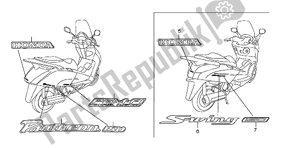 Tutte le parti per il Marchio del Honda FES 150A 2007