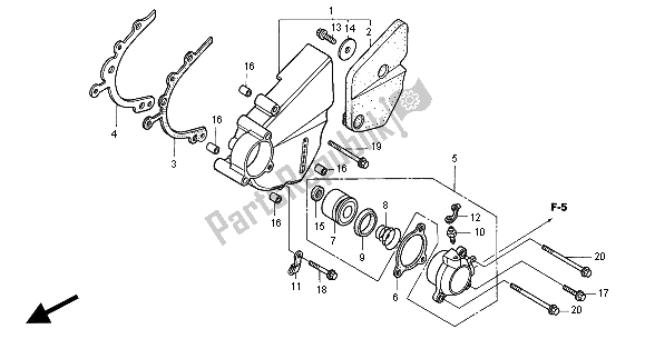 Tutte le parti per il Copertina Sinistra del Honda VTR 1000F 2000