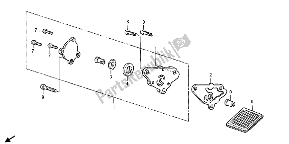 Tutte le parti per il Pompa Dell'olio del Honda CRF 50F 2013