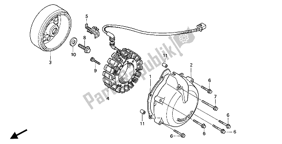 All parts for the Generator of the Honda VF 750C 1994