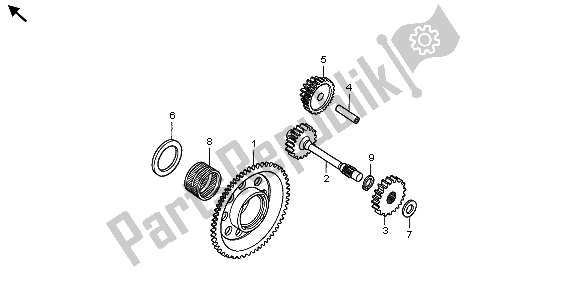 All parts for the Starting Gear of the Honda TRX 450 FE Fourtrax Foreman ES 2003