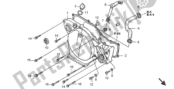 Todas las partes para Tapa Del Cárter Derecho de Honda CR 85 RB LW 2005