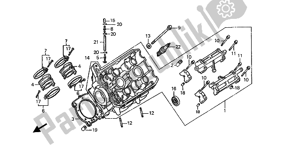 Todas las partes para Culata Izquierda de Honda ST 1100 1991