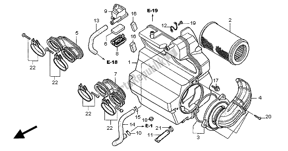 Tutte le parti per il Filtro Dell'aria del Honda CB 600F Hornet 2002