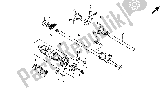 Todas las partes para Tambor De Cambio De Marchas de Honda CBR 1100 XX 2005