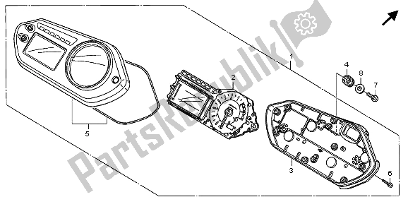 All parts for the Meter (mph) of the Honda XL 700V Transalp 2009