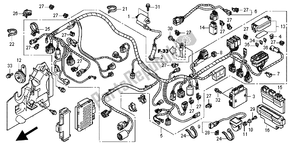 Tutte le parti per il Cablaggio del Honda TRX 420 FA Fourtrax Rancher AT 2012