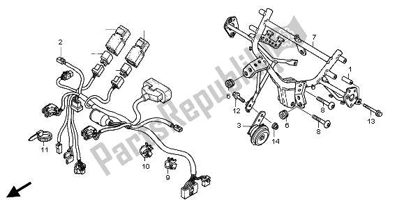 All parts for the Cowl Stay of the Honda ST 1300 2002