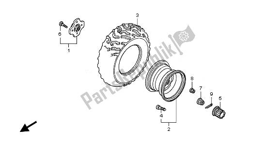 Toutes les pièces pour le Roue Arrière du Honda TRX 420 FE Fourtrax Rancher 4X4 ES 2010