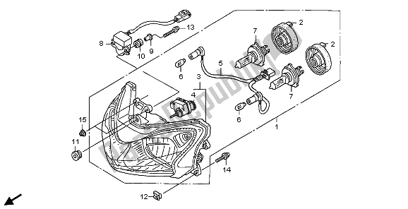 Todas las partes para Faro (eu) de Honda ST 1300 2009