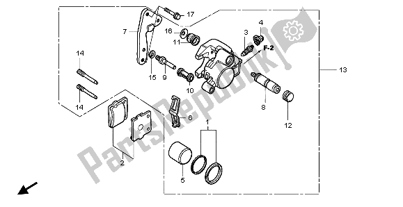 Todas las partes para Pinza De Freno Delantero de Honda CR 85R SW 2007