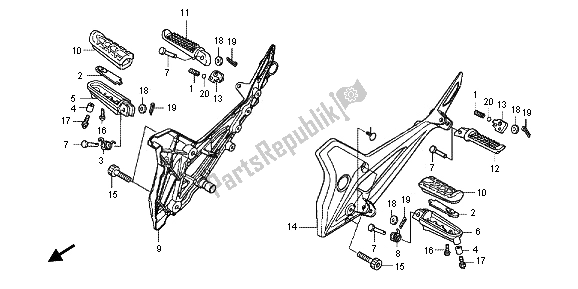 Tutte le parti per il Passo del Honda NC 700X 2013