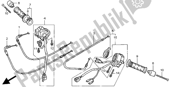 Todas as partes de Interruptor E Cabo do Honda CBR 1100 XX 1998