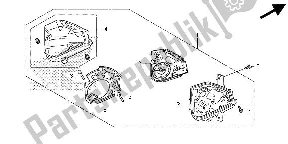 All parts for the Meter (kmh) of the Honda SH 300A 2013