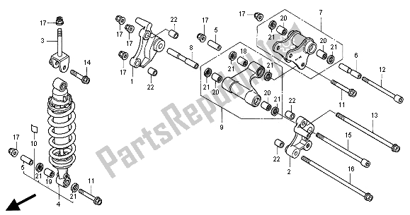 Tutte le parti per il Cuscino Posteriore del Honda VTR 1000F 2000