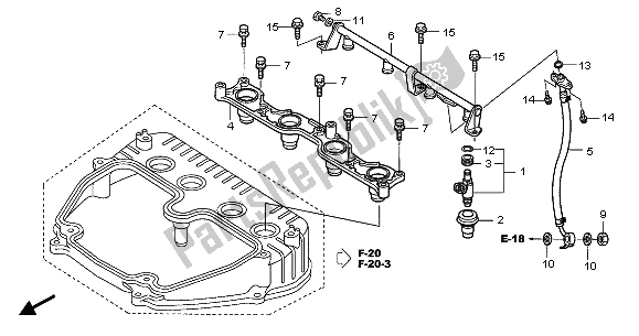 Todas las partes para Inyector de Honda CBR 1000 RR 2005