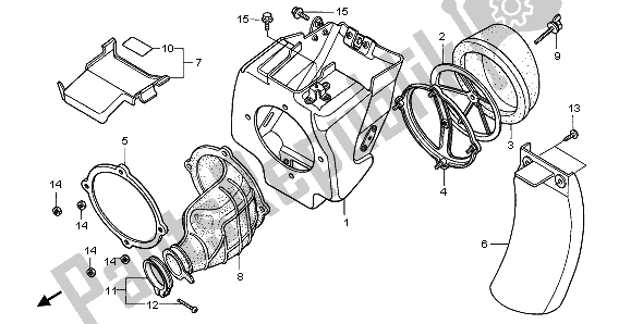 All parts for the Air Cleaner of the Honda CR 80R SW 1997