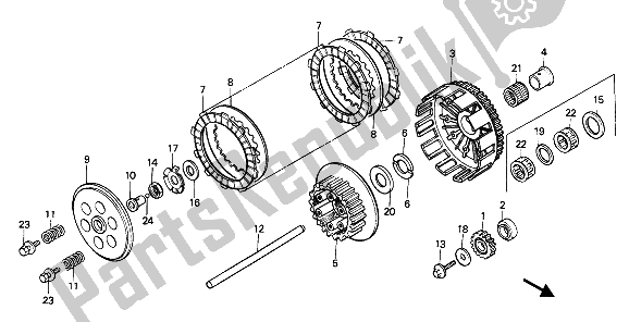 Todas las partes para Embrague de Honda CR 250R 1987