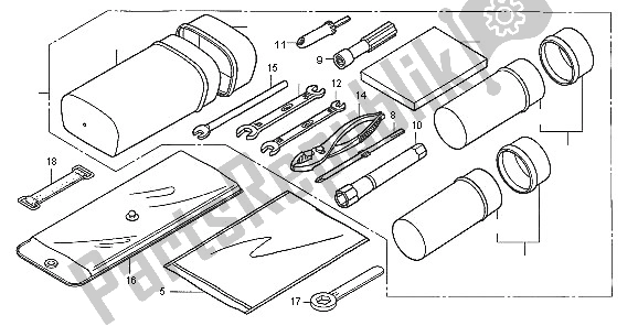 All parts for the Tools of the Honda TRX 500 FA Fourtrax Foreman 2005