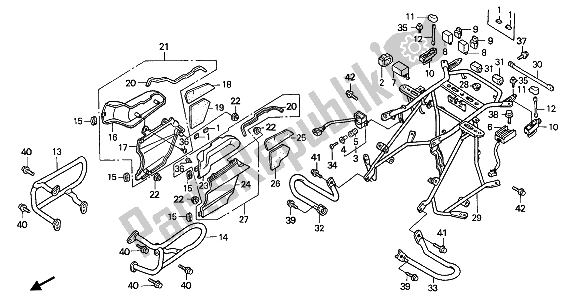 Toutes les pièces pour le Protection Moteur Et Support De Sacoche du Honda GL 1500 SE 1992