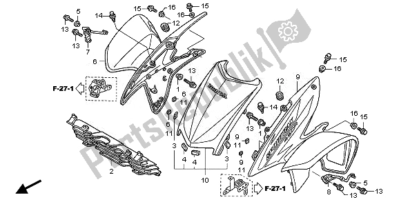 Wszystkie części do Przedni B? Otnik Honda TRX 450 ER 2008