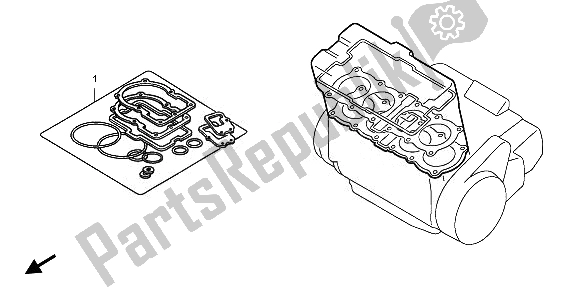 All parts for the Eop-1 Gasket Kit A of the Honda CBF 1000 SA 2008