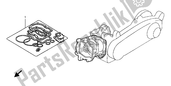 All parts for the Eop-1 Gasket Kit A of the Honda SH 300R 2012