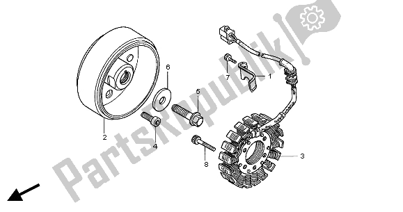 Tutte le parti per il Generatore del Honda CB 500S 2002