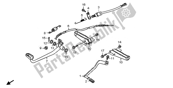 All parts for the Pedal & Step of the Honda TRX 250X 2011