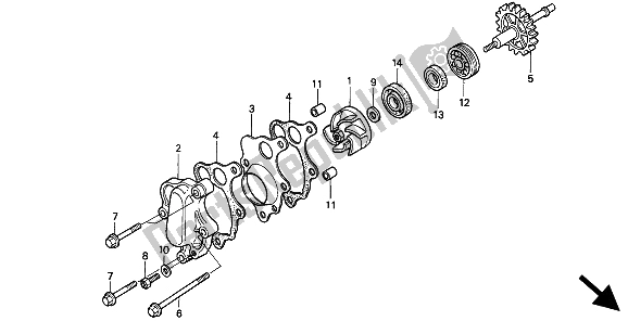 Toutes les pièces pour le Pompe à Eau du Honda CR 500R 1994