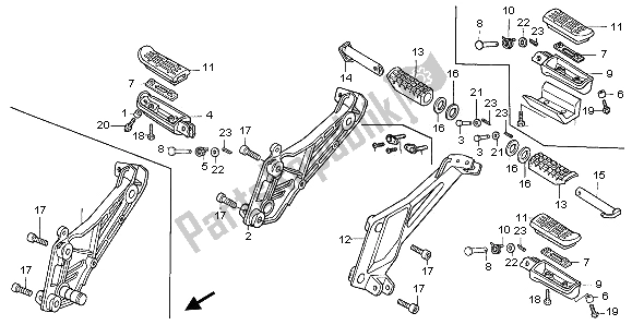 Tutte le parti per il Passo del Honda CB 500 1996