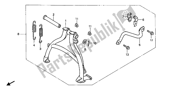 All parts for the Fop-1 Stand Set of the Honda XL 600V Transalp 1993