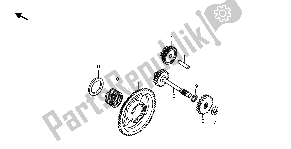 Tutte le parti per il Marcia Di Partenza del Honda TRX 500 FA Fourtrax Foreman 2004