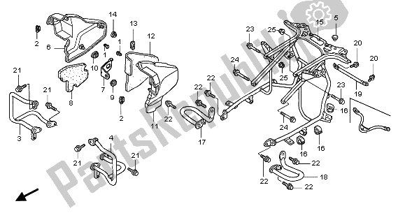 Todas as partes de Guarda Do Motor do Honda GL 1800A 2005