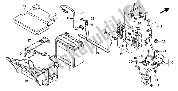 All parts for the Battery of the Honda GL 1500C 1999