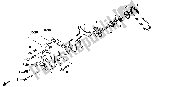 Tutte le parti per il Pompa Dell'acqua del Honda ST 1300A 2007